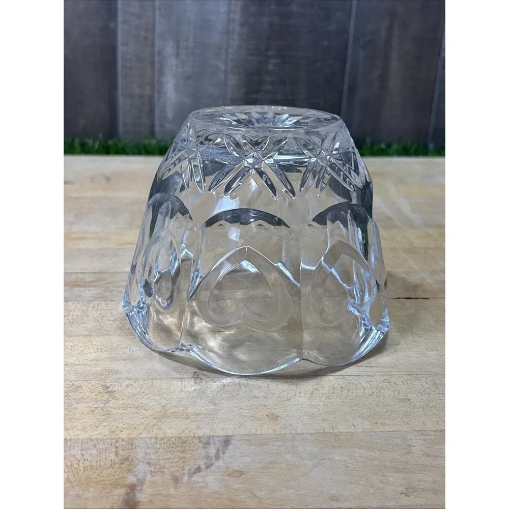 Vintage 5th Avenue Crystal LTD Lead Crystal Heart Scalloped Bowl Candy Dish